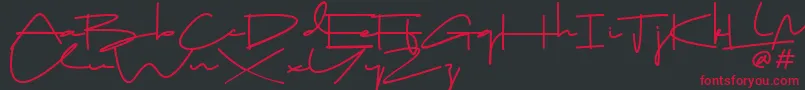 フォントDrop Stay – 黒い背景に赤い文字