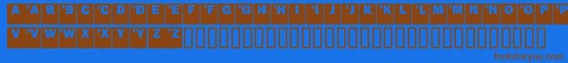 Police DropCaps Sans – polices brunes sur fond bleu