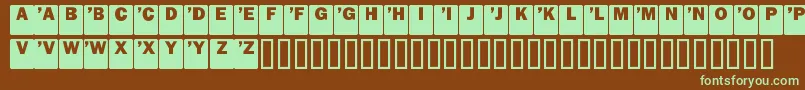 Шрифт DropCaps Sans – зелёные шрифты на коричневом фоне