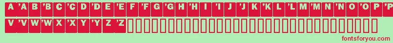 フォントDropCaps Sans – 赤い文字の緑の背景