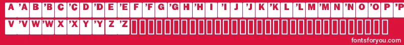 DropCaps Sans Font – White Fonts on Red Background