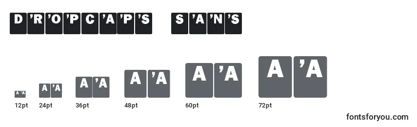 Размеры шрифта DropCaps Sans