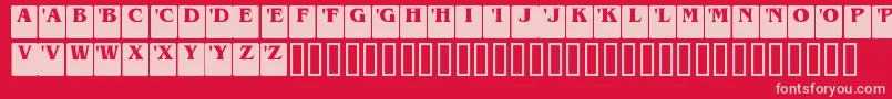 Police DropCaps Serif – polices roses sur fond rouge