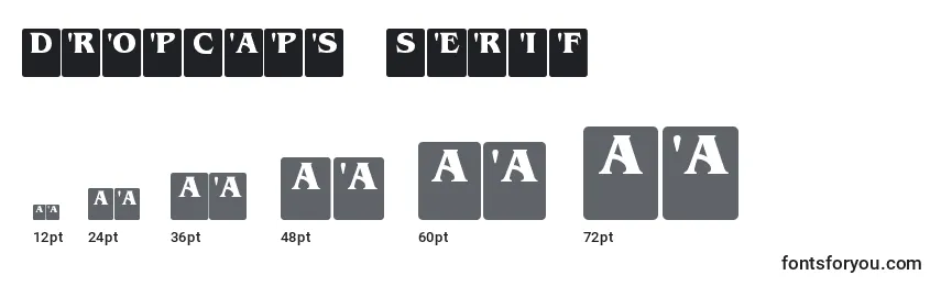 DropCaps Serif Font Sizes