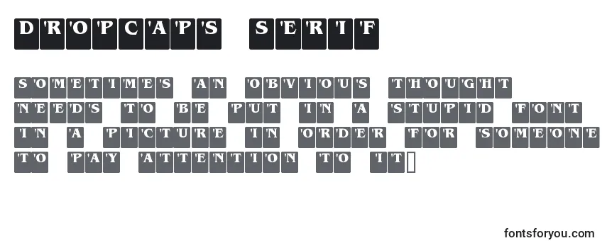 Przegląd czcionki DropCaps Serif