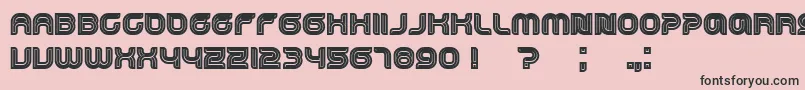 Dropped Font – Black Fonts on Pink Background