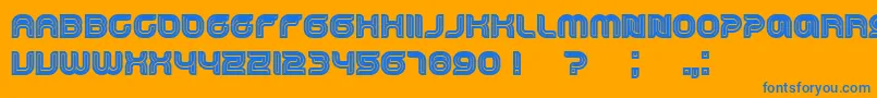 Dropped Font – Blue Fonts on Orange Background