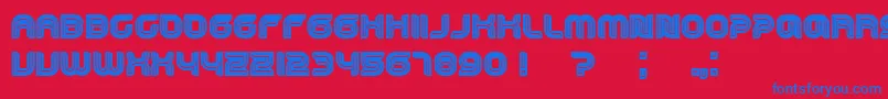 Dropped Font – Blue Fonts on Red Background
