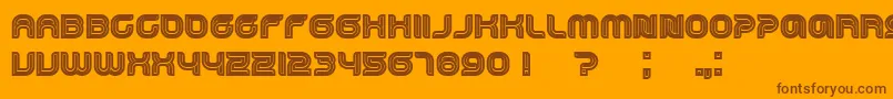 Dropped Font – Brown Fonts on Orange Background