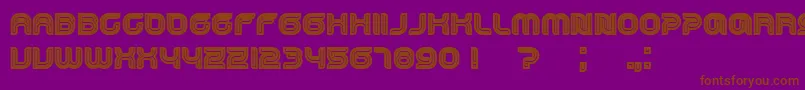 Dropped Font – Brown Fonts on Purple Background