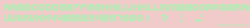 フォントDropped – ピンクの背景に緑の文字