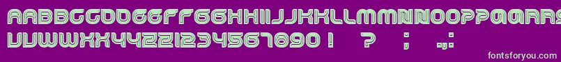 Dropped Font – Green Fonts on Purple Background