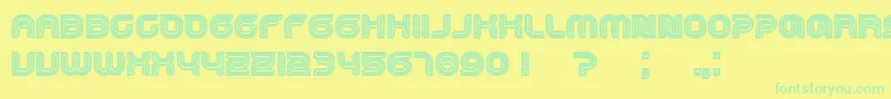 Dropped Font – Green Fonts on Yellow Background