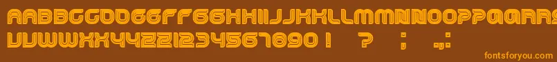 Dropped Font – Orange Fonts on Brown Background