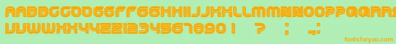 Dropped Font – Orange Fonts on Green Background