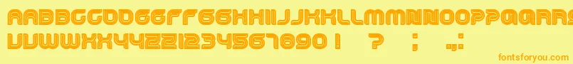 Dropped Font – Orange Fonts on Yellow Background