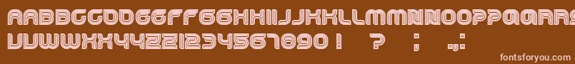 Dropped Font – Pink Fonts on Brown Background