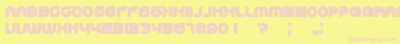 Dropped Font – Pink Fonts on Yellow Background