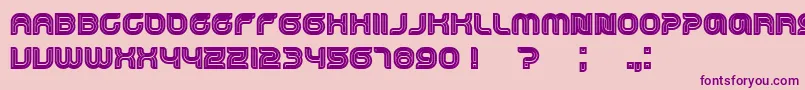 Dropped-Schriftart – Violette Schriften auf rosa Hintergrund