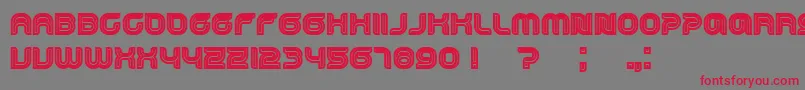 フォントDropped – 赤い文字の灰色の背景