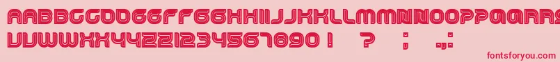 フォントDropped – ピンクの背景に赤い文字