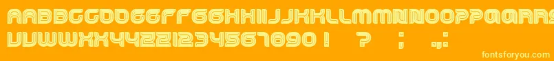 フォントDropped – オレンジの背景に黄色の文字