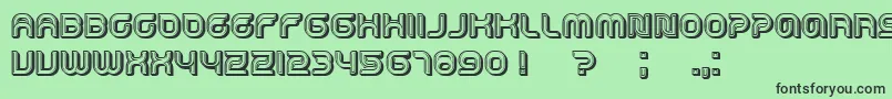 Dropped3D Font – Black Fonts on Green Background