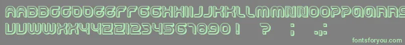 Dropped3D Font – Green Fonts on Gray Background