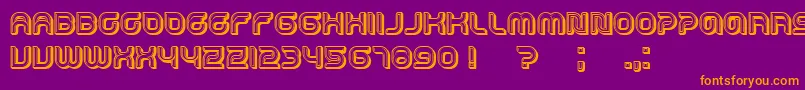 Dropped3D Font – Orange Fonts on Purple Background