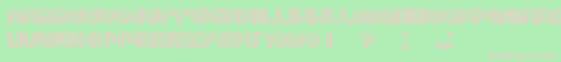 Dropped3D Font – Pink Fonts on Green Background