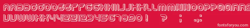 Dropped3D Font – Pink Fonts on Red Background