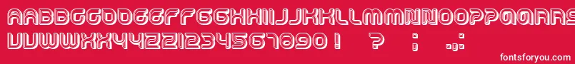 Dropped3D Font – White Fonts on Red Background