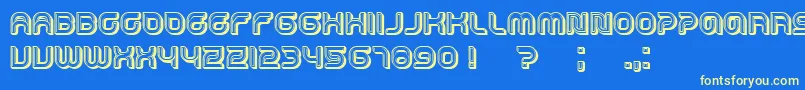 Dropped3D Font – Yellow Fonts on Blue Background