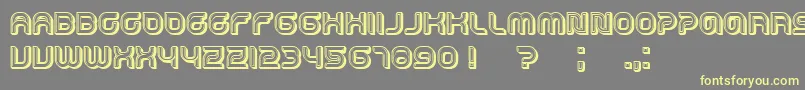 Dropped3D Font – Yellow Fonts on Gray Background