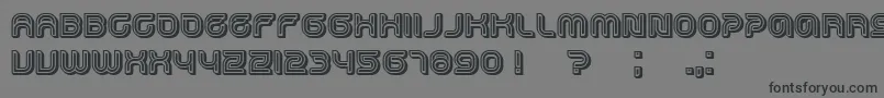 Dropped3DFilled Font – Black Fonts on Gray Background