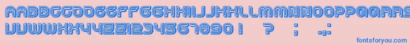 Dropped3DFilled Font – Blue Fonts on Pink Background