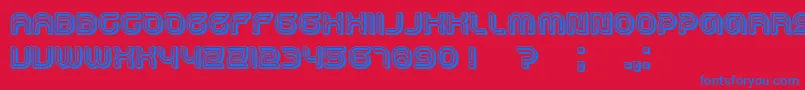 Dropped3DFilled Font – Blue Fonts on Red Background