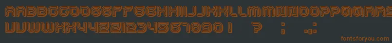 Шрифт Dropped3DFilled – коричневые шрифты на чёрном фоне