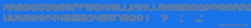 Dropped3DFilled Font – Gray Fonts on Blue Background