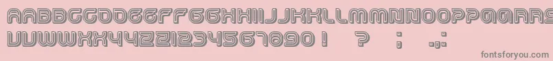 Dropped3DFilled Font – Gray Fonts on Pink Background