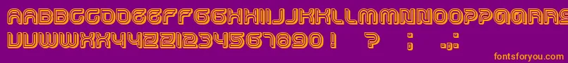 Dropped3DFilled Font – Orange Fonts on Purple Background