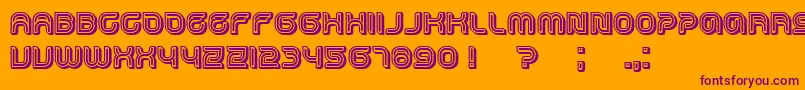 Dropped3DFilled Font – Purple Fonts on Orange Background