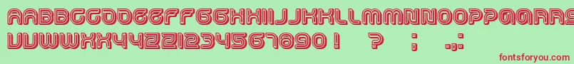 Dropped3DFilled Font – Red Fonts on Green Background