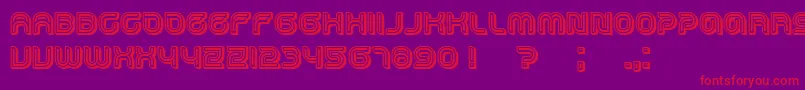 Dropped3DFilled Font – Red Fonts on Purple Background