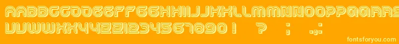 Dropped3DFilled Font – Yellow Fonts on Orange Background