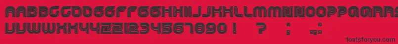 Fonte DroppedOutlined – fontes pretas em um fundo vermelho
