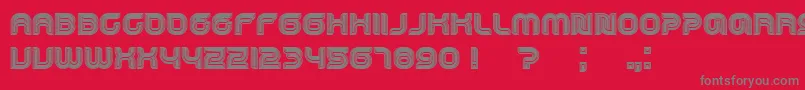 DroppedOutlined Font – Gray Fonts on Red Background