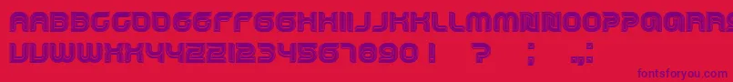 DroppedOutlined Font – Purple Fonts on Red Background