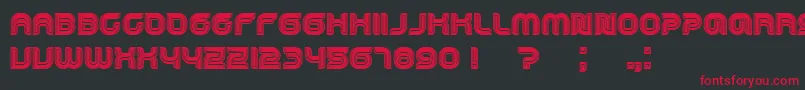 DroppedOutlined-Schriftart – Rote Schriften auf schwarzem Hintergrund