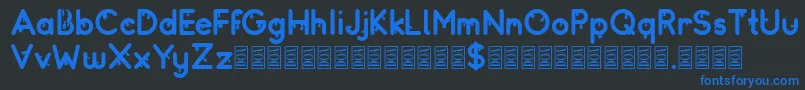 Drops Font – Blue Fonts on Black Background